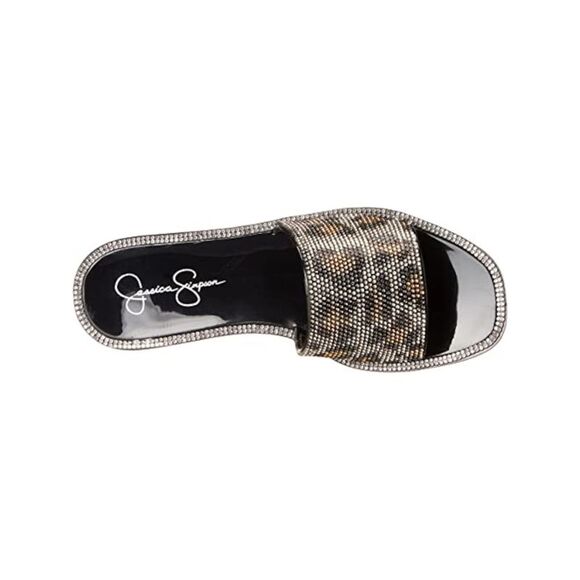 JESSICA SIMPSON Womens Black Jelly Kassime Square Toe Slip On Slide Sandals 6 M - Picture 3 of 4